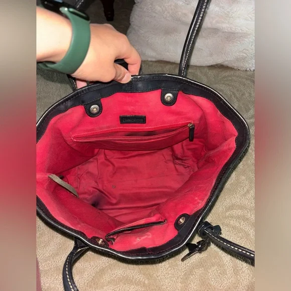 Dooney & Bourke leather colorful monogram Vintage 1975 Cindy tote bag - Picture 6 of 10